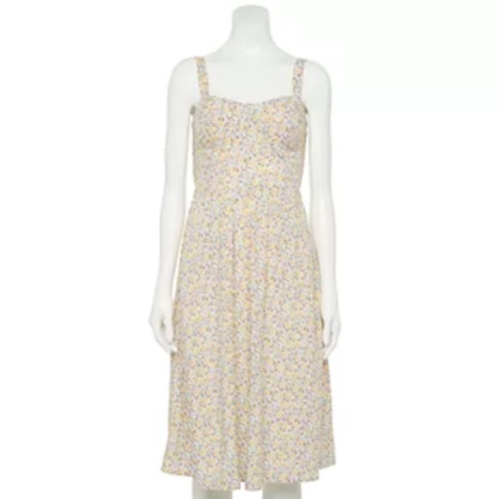 Lily Rose Yellow Floral Midi Dress